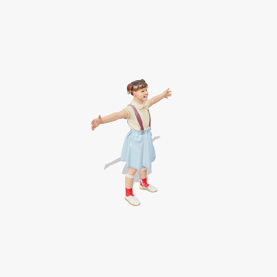 Smiling Girl in Casual Outfit Model Pack viewer poster