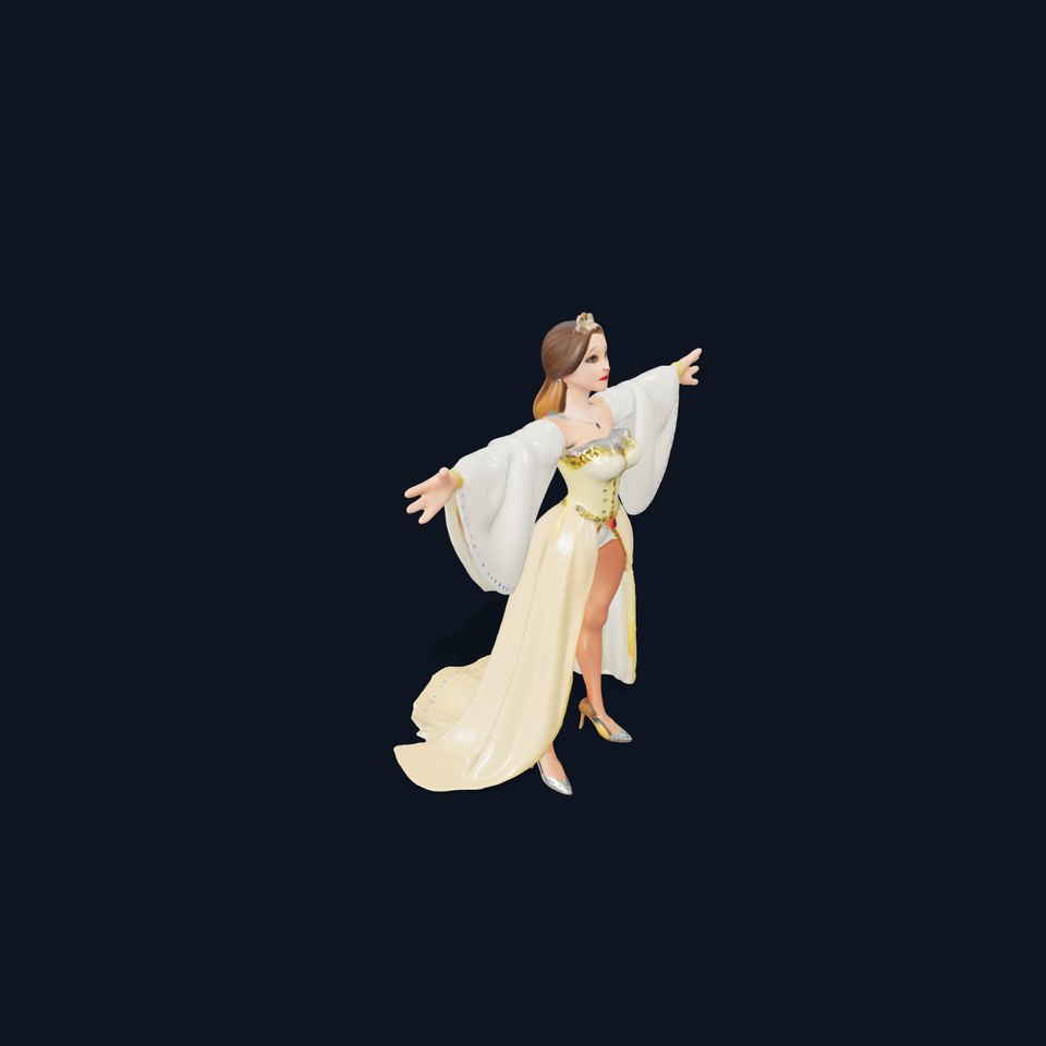 Princess Character Model Pack with Royal Gown viewer poster