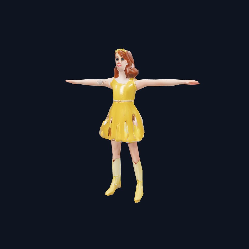 Animated Princess Character Model Pack with Dress and Crown viewer poster
