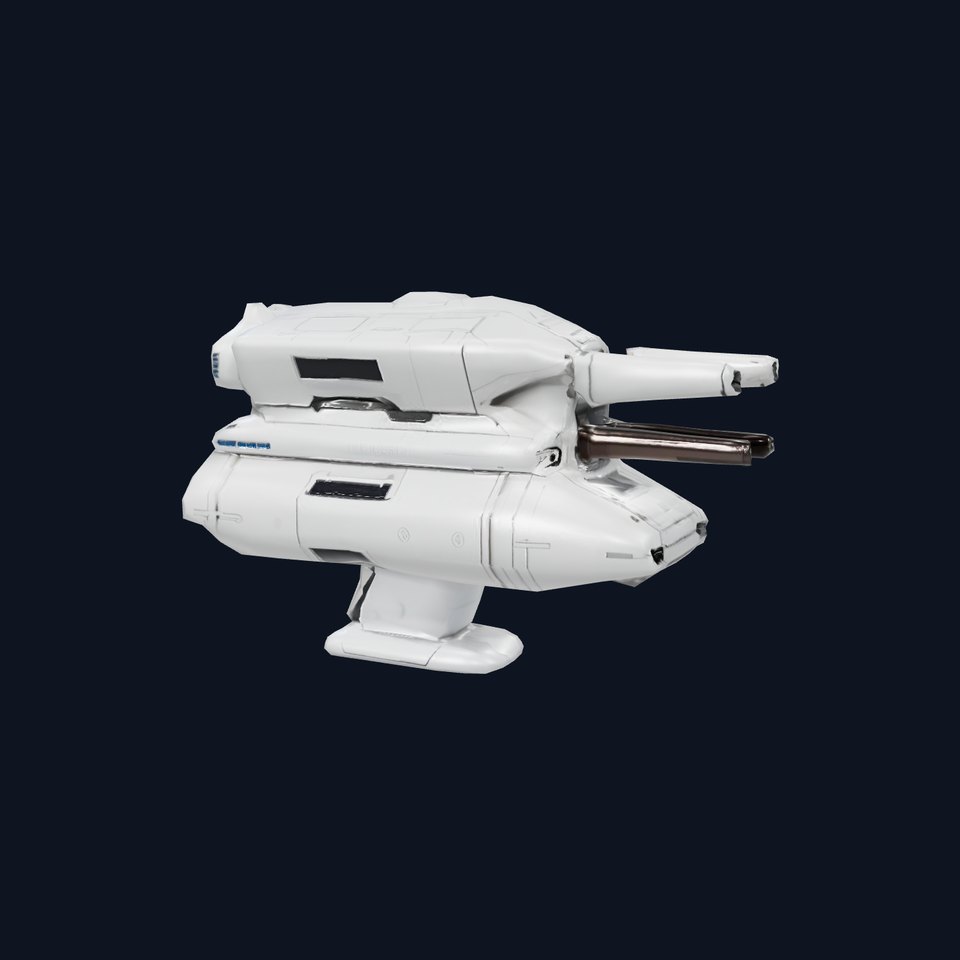 Futuristic White Blaster model pack viewer poster