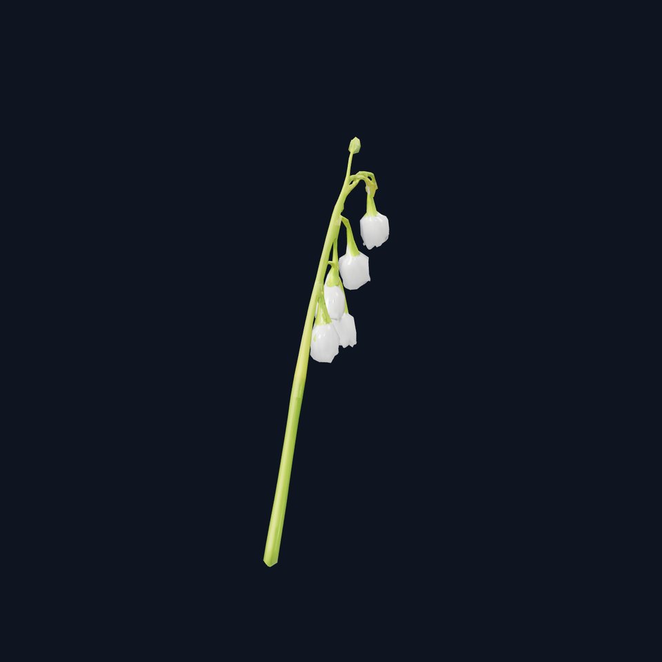 White Lily Flower model pack viewer poster