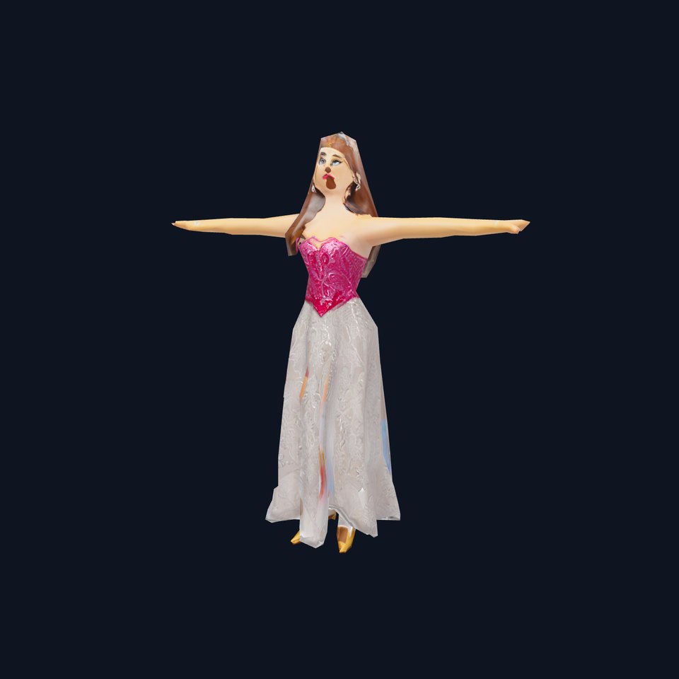 Elegant Princess Dress model pack viewer poster