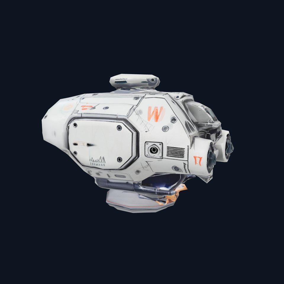 Futuristic Silver Blaster model pack viewer poster