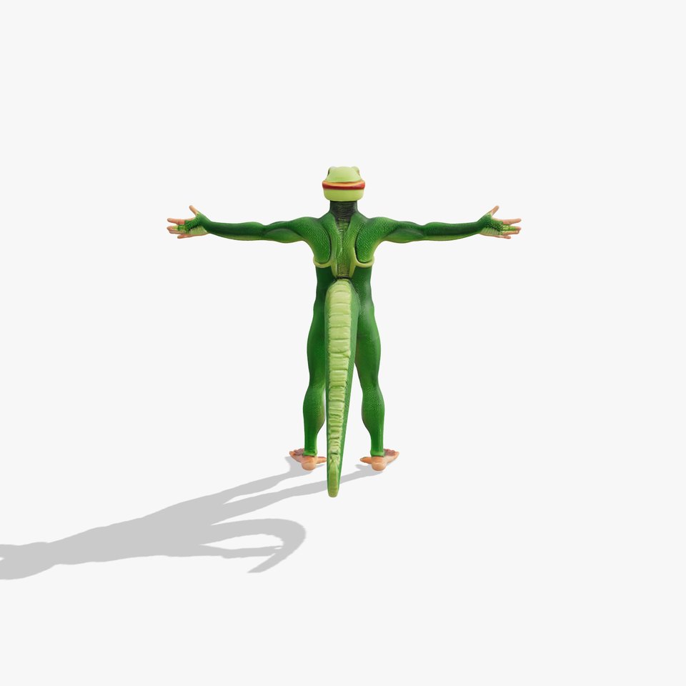 Green Humanoid Lizard model pack viewer poster