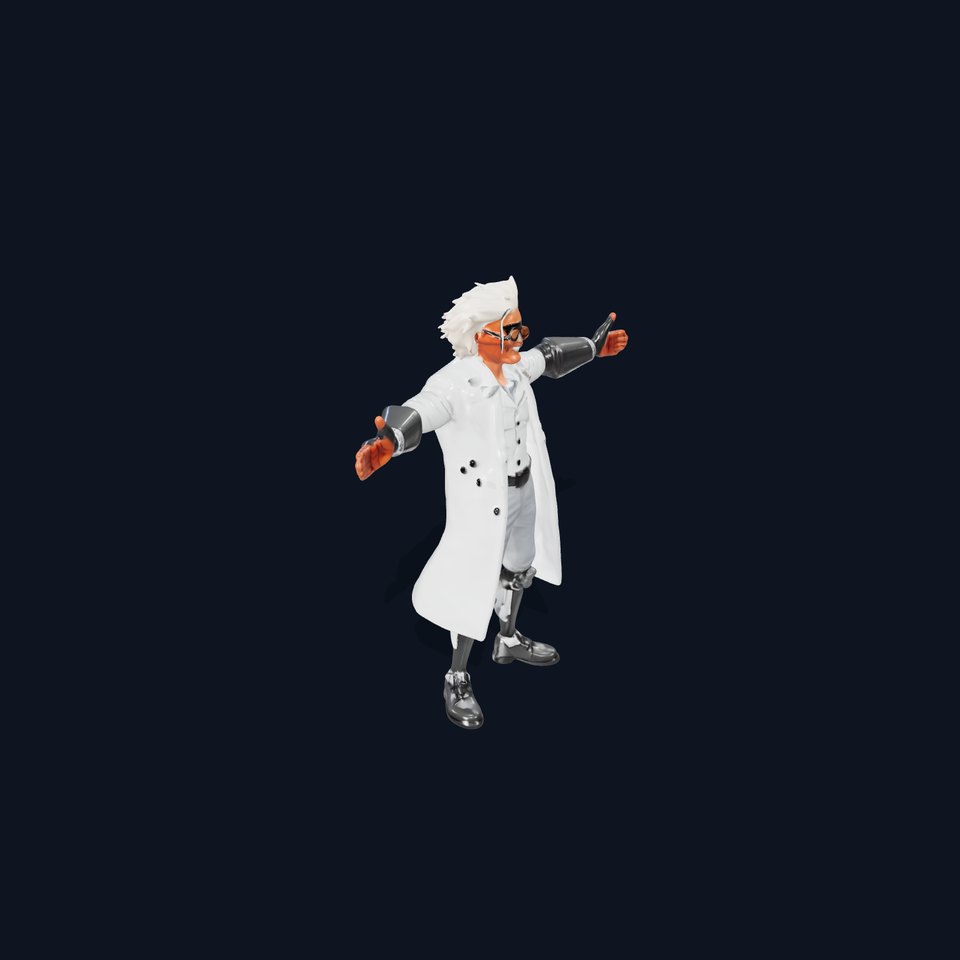 Eccentric Scientist Character model pack viewer poster