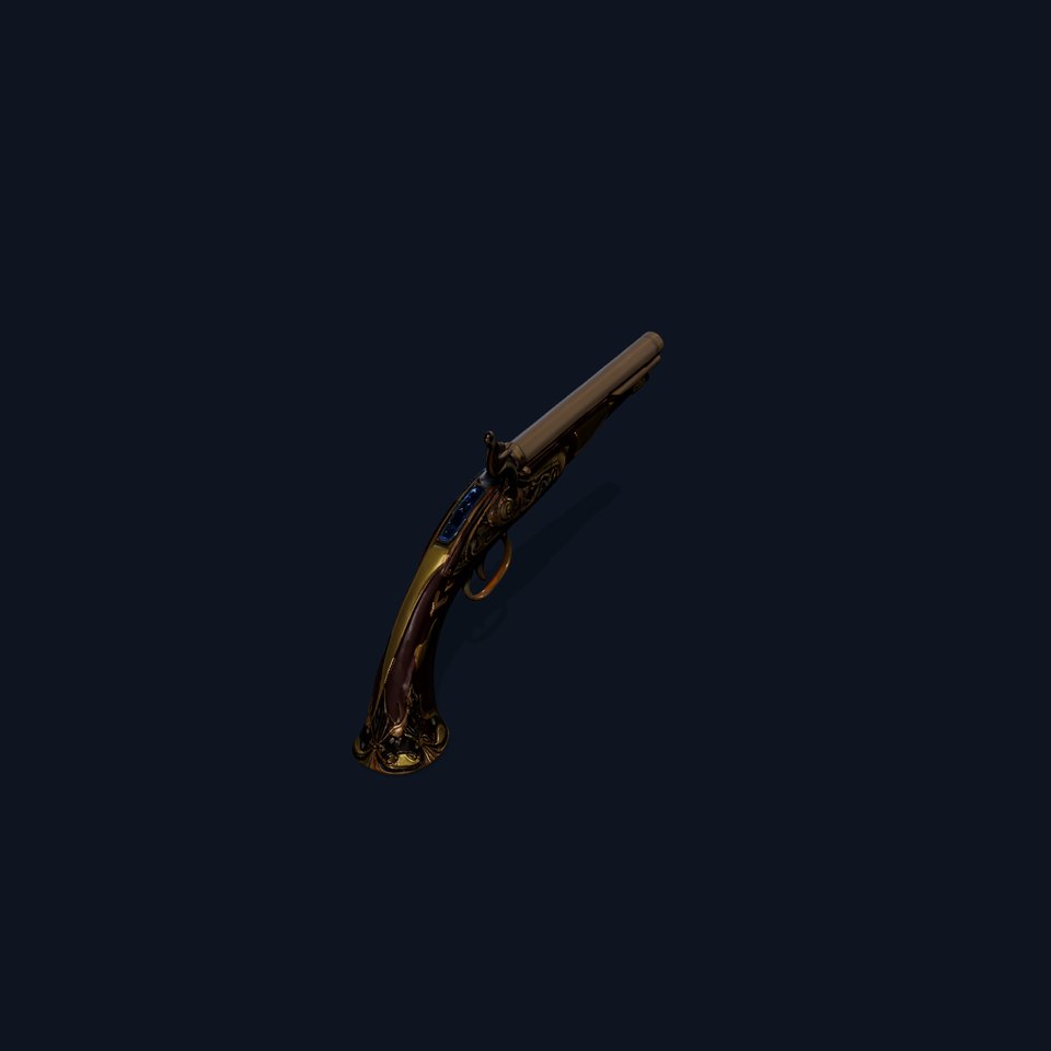 Ornate Flintlock Pistol model pack