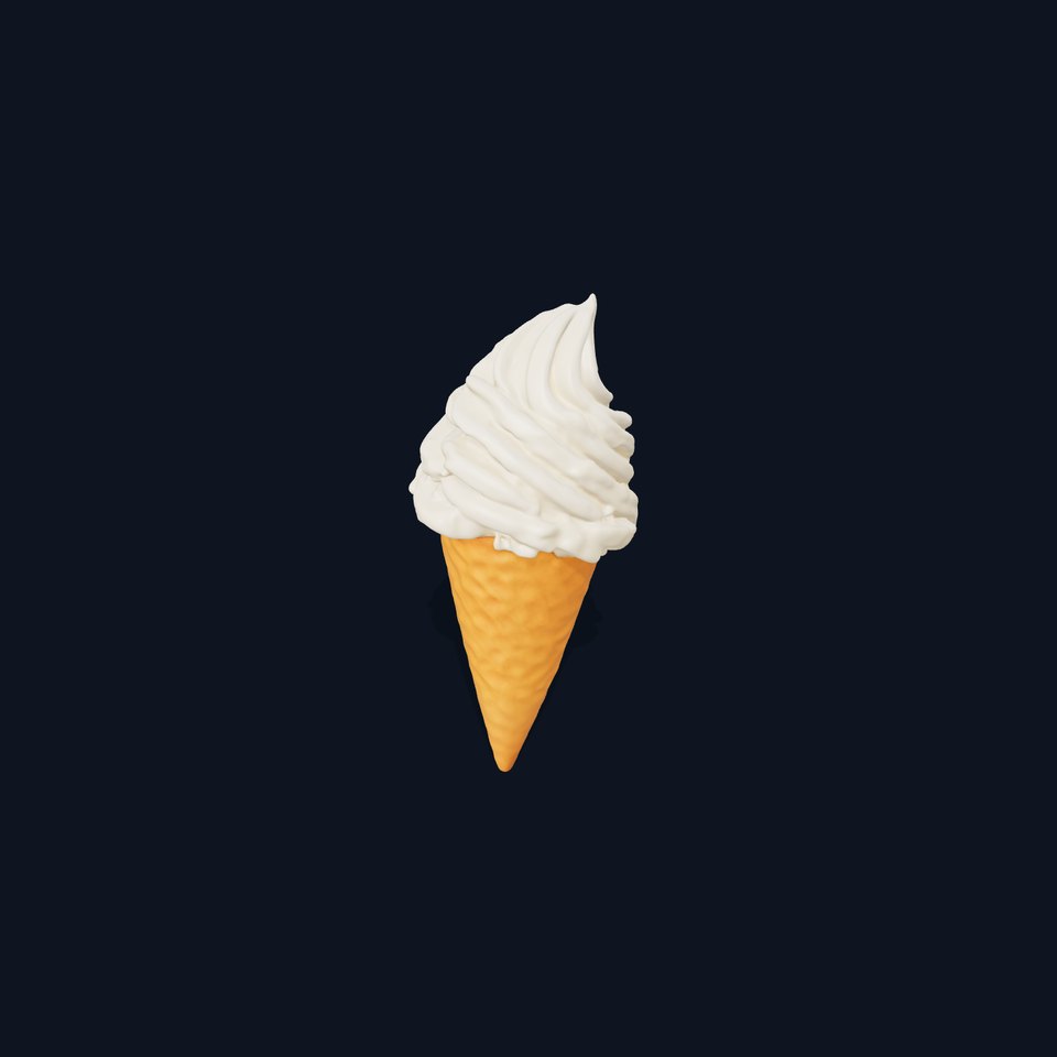 Vanilla Ice Cream Cone model pack viewer poster