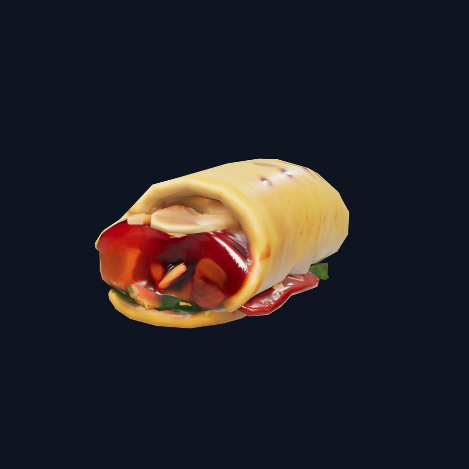 Spicy Chicken Wrap model pack viewer poster