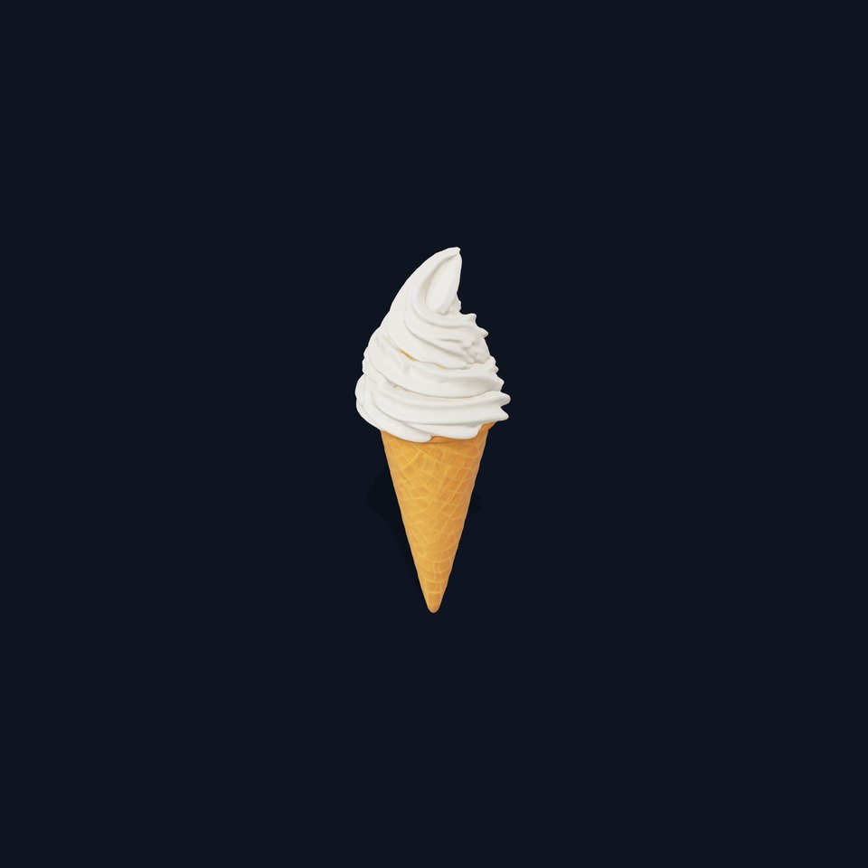 Vanilla Soft Serve Cone model pack viewer poster