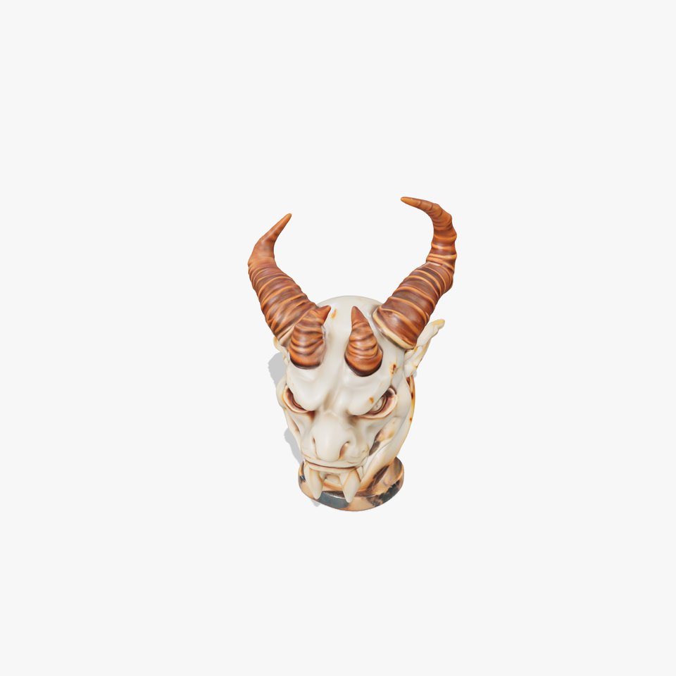 Marble Demon Bust model pack viewer poster