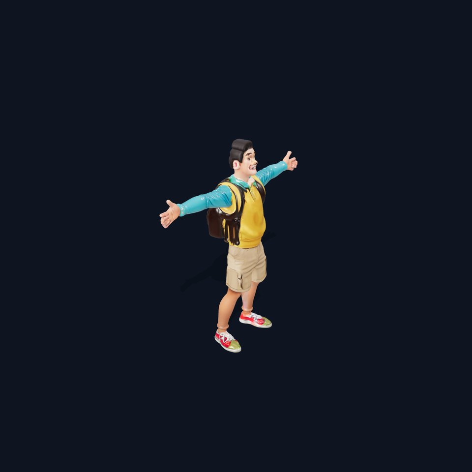 Casual Kid Outfit model pack viewer poster