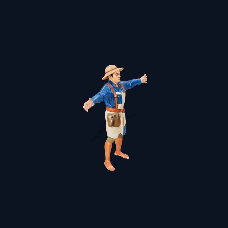 Rustic Farmer Outfit model pack viewer poster