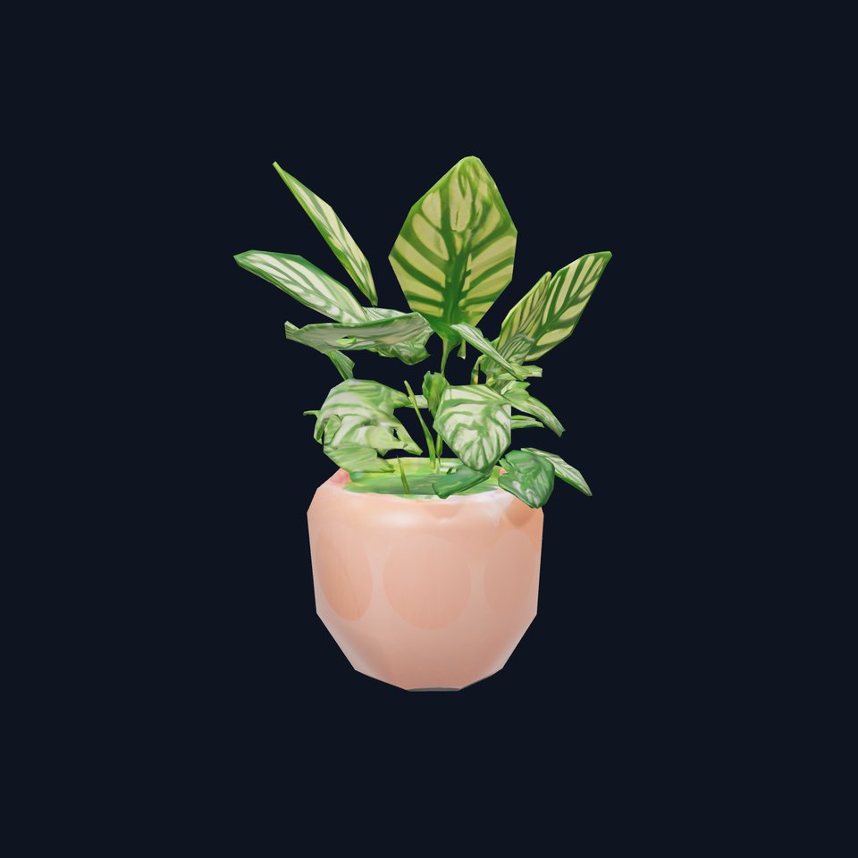 Green Foliage Plant model pack viewer poster