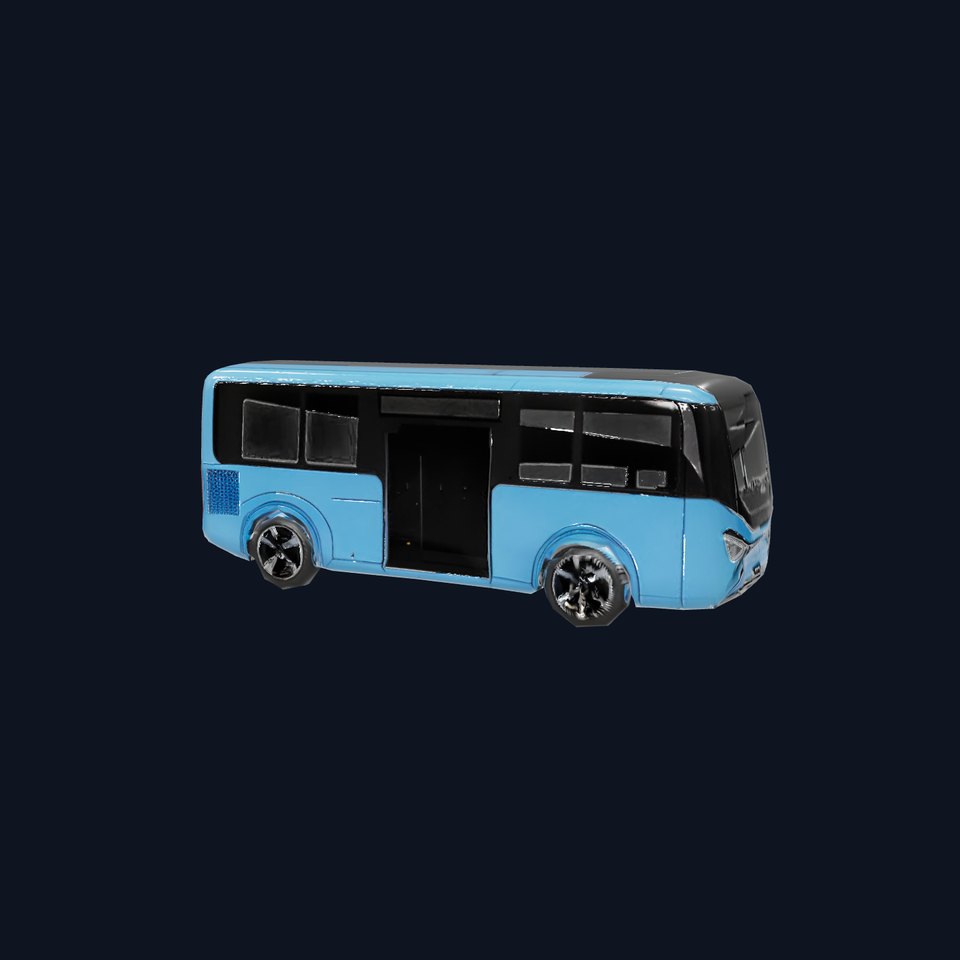 Sleek Blue Bus model pack viewer poster