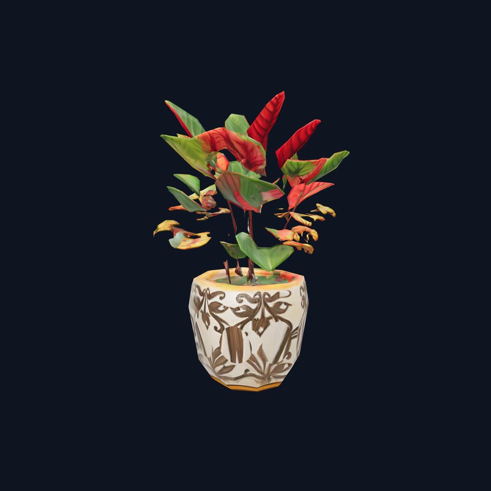 Vibrant Decorative Plant model pack viewer poster