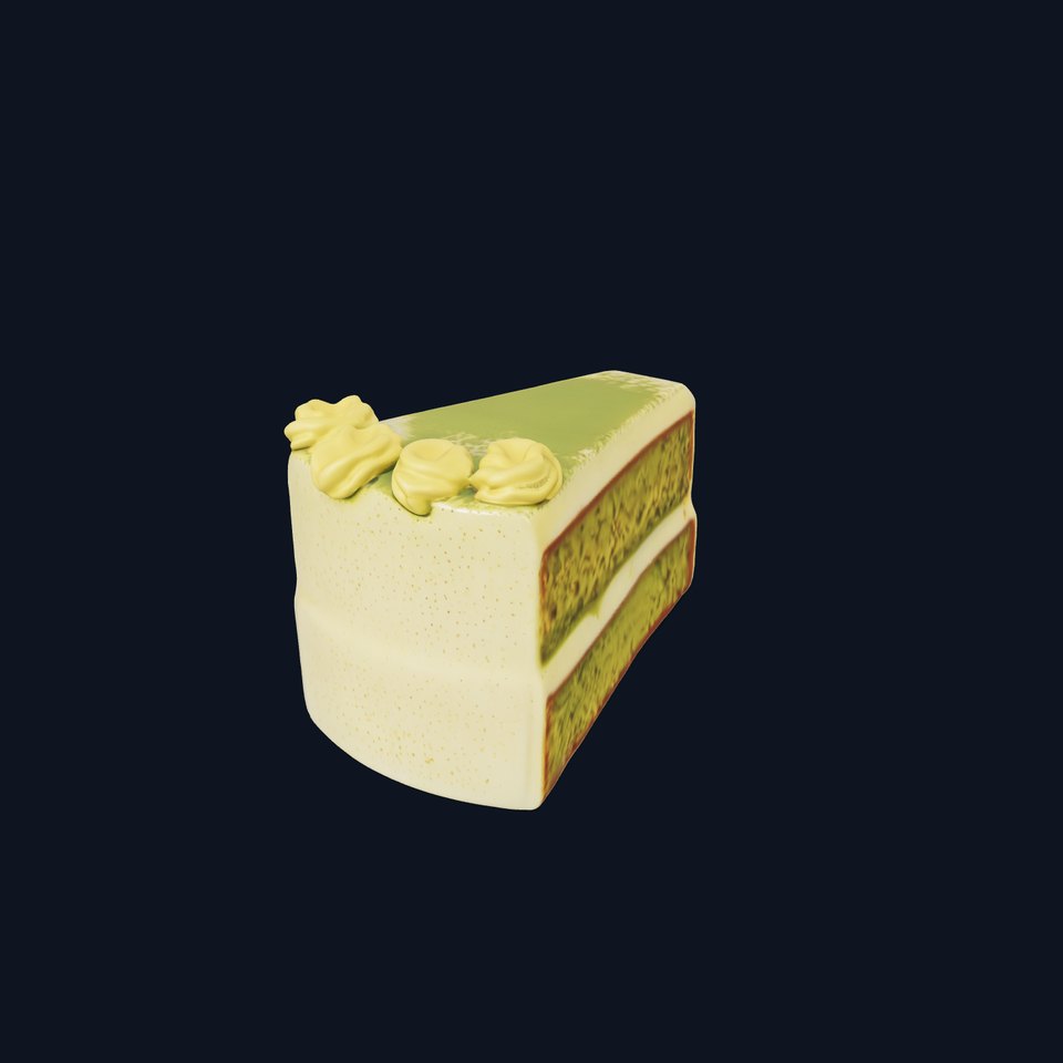 Matcha Cake Slice model pack
