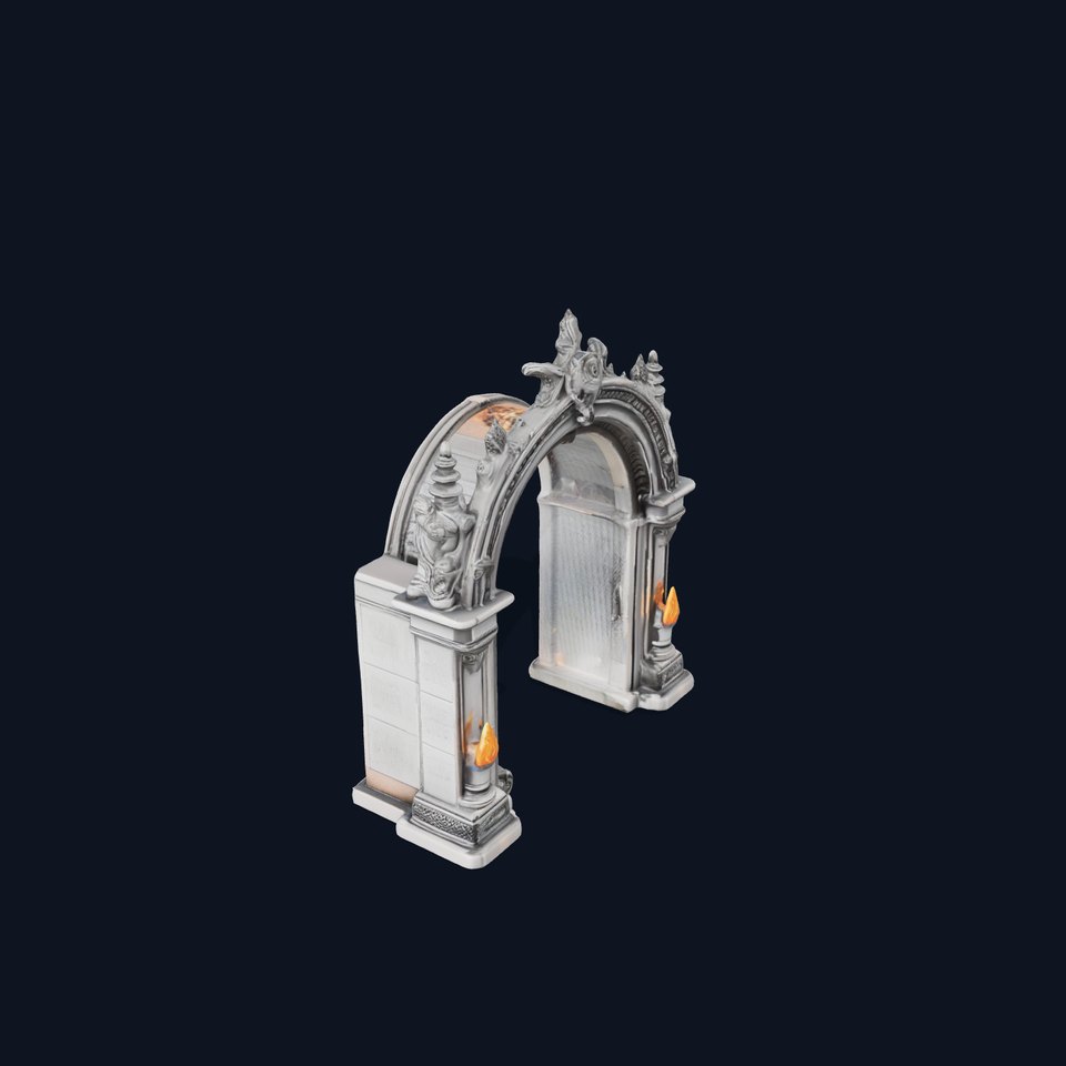 Ornate Stone Archway model pack viewer poster