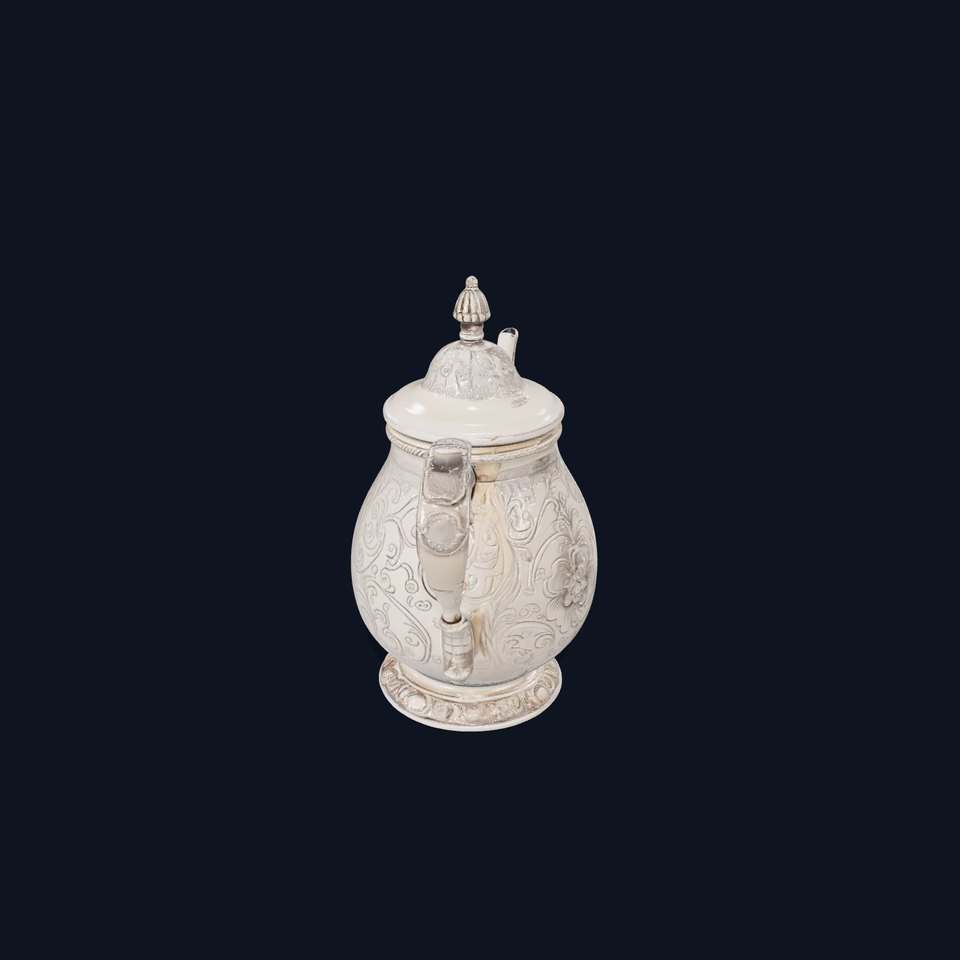Elegant Baroque Teapot model pack
