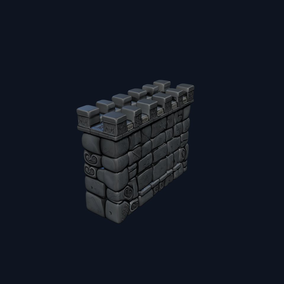Ancient Stone Wall model pack viewer poster