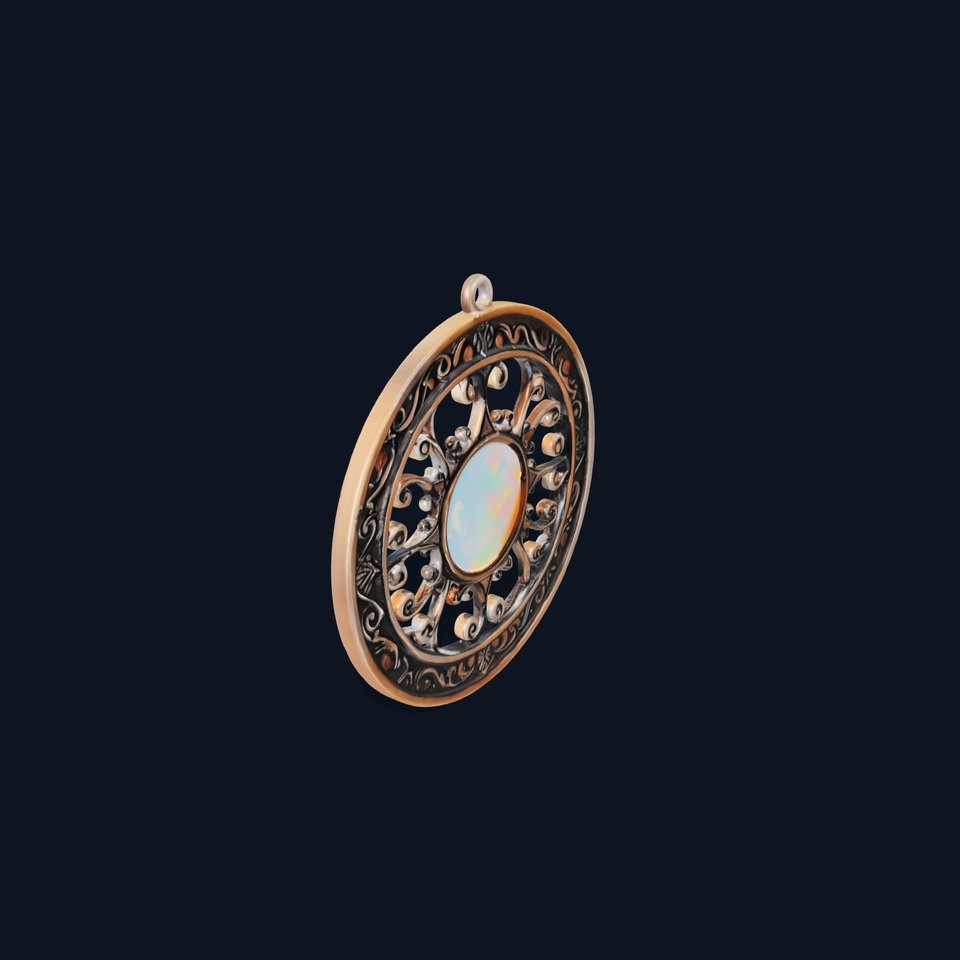 Elegant Opal Pendant model pack viewer poster