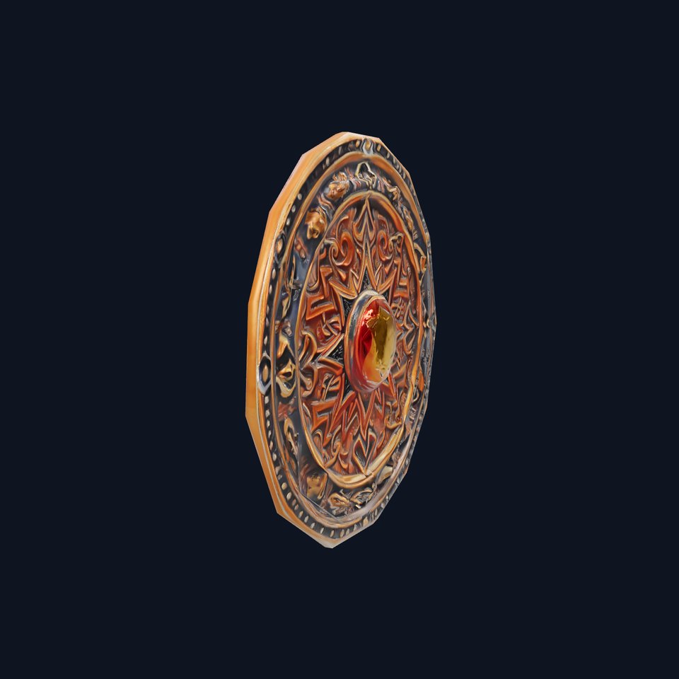Ornate Sun Shield model pack viewer poster