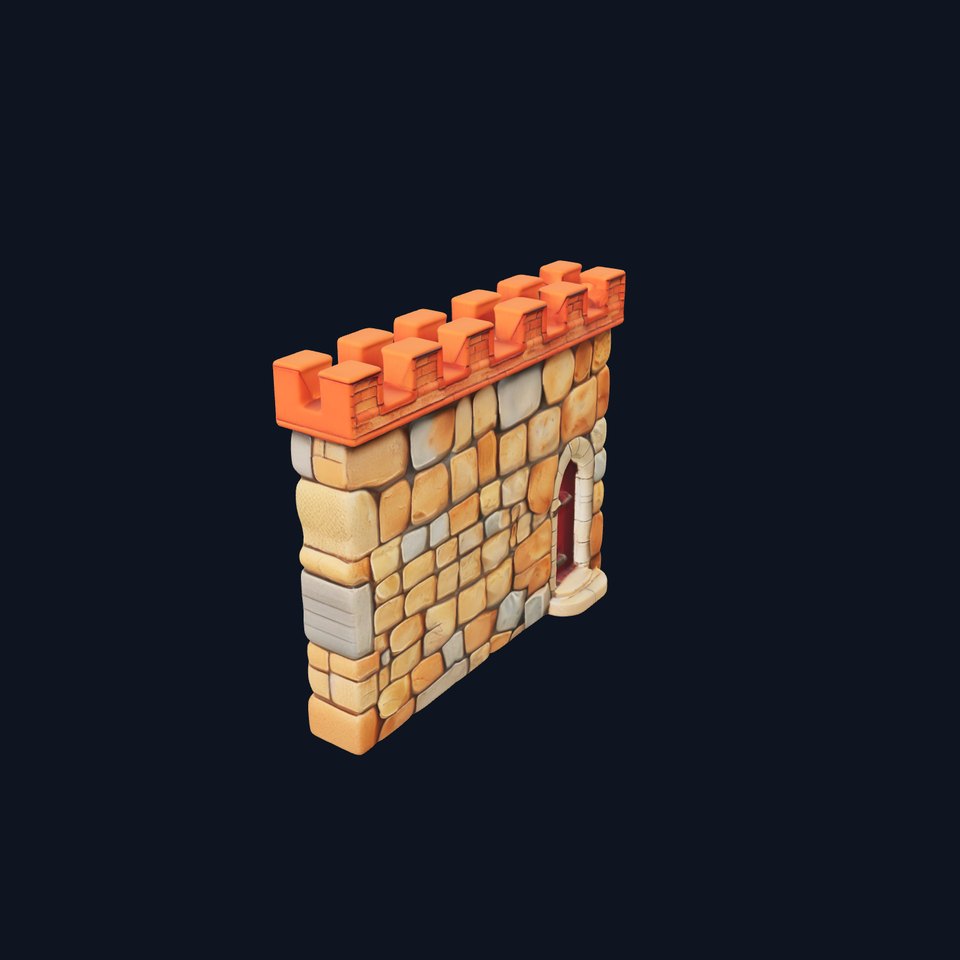 Medieval Stone Wall model pack viewer poster