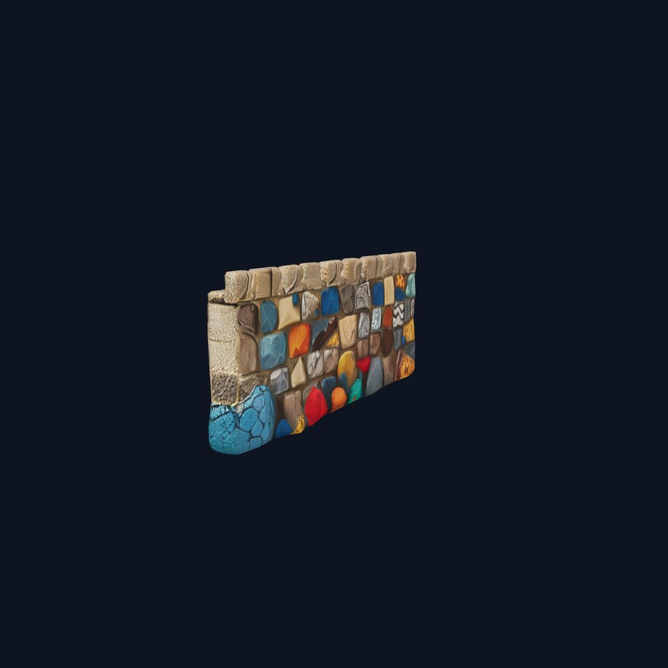 Colorful Castle Wall model pack viewer poster