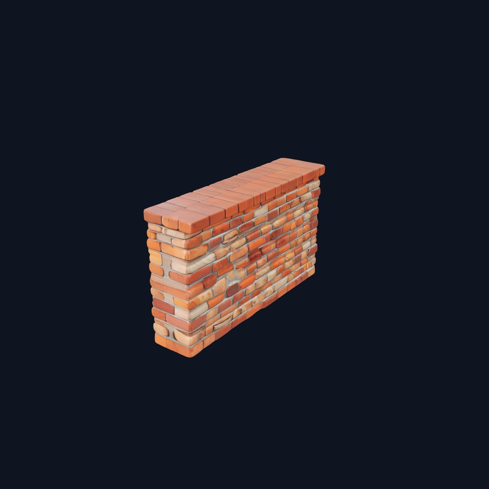 Rustic Brick Wall model pack viewer poster