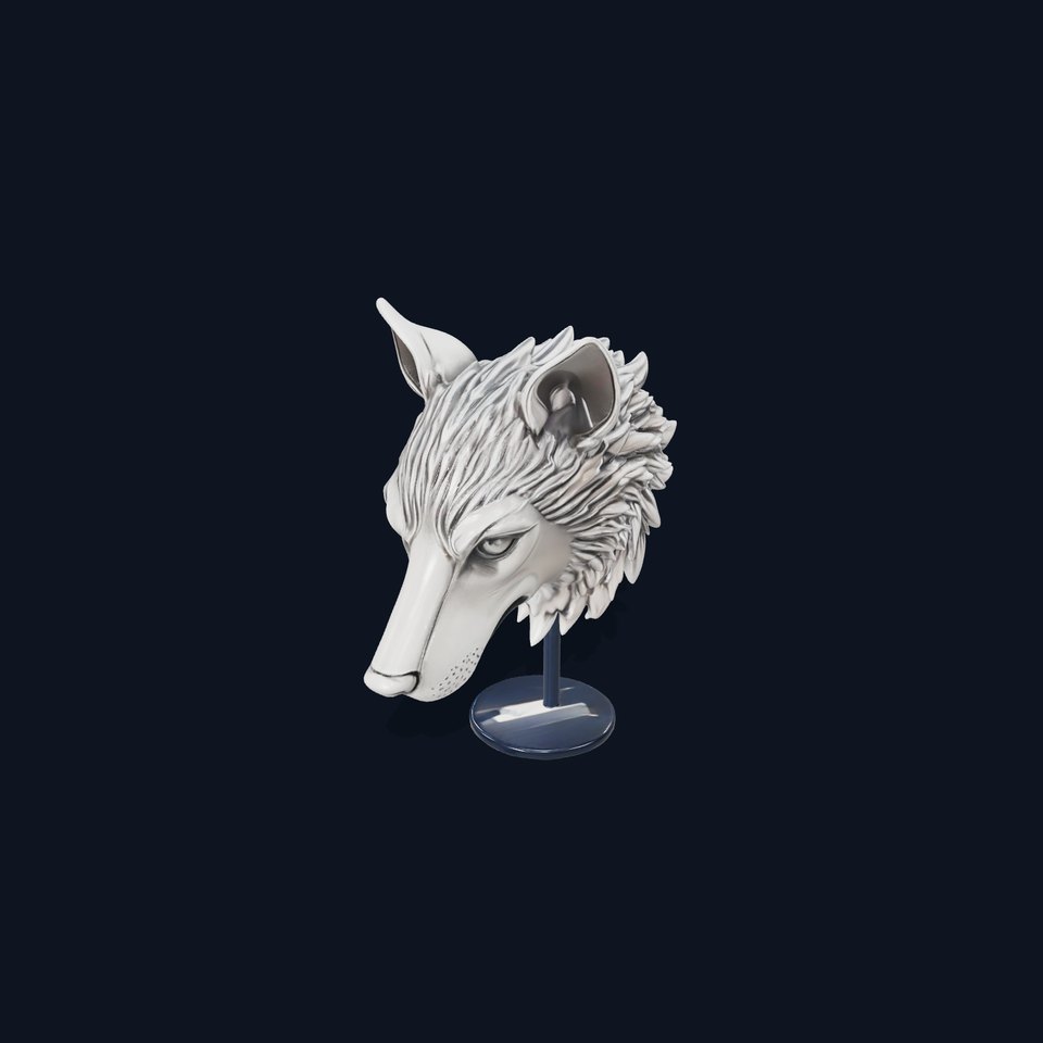 Silver Wolf Head model pack viewer poster