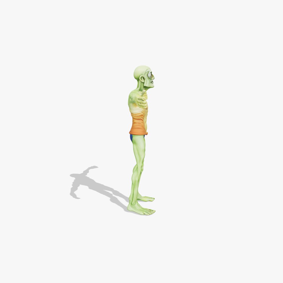 Green Zombie Character model pack viewer poster