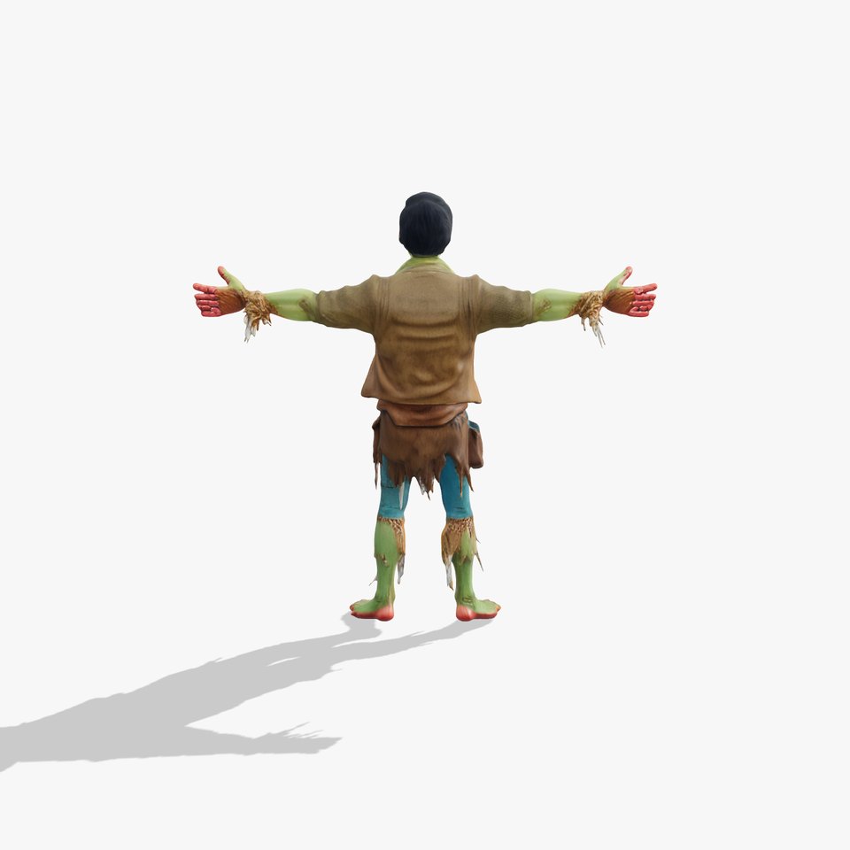 Green Zombie Character model pack viewer poster