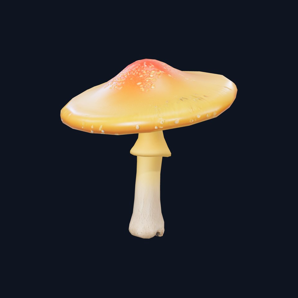 Vivid Amanita Mushroom model pack viewer poster