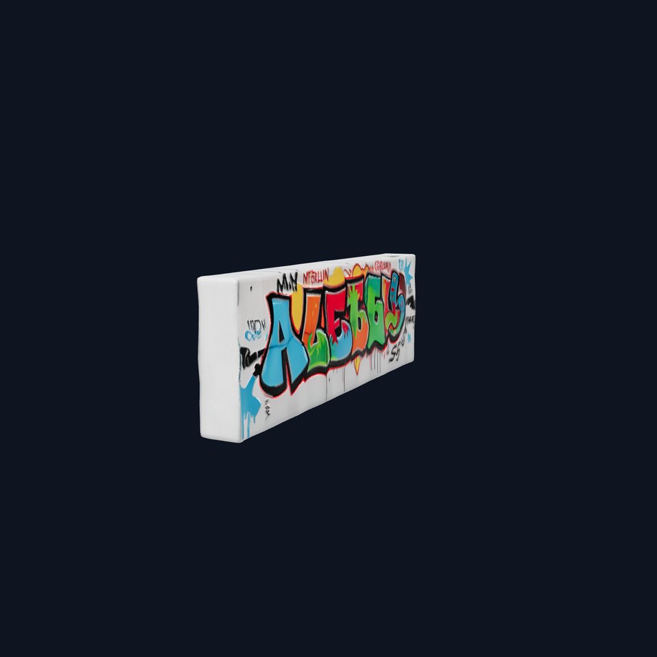 Vibrant Graffiti Wall model pack viewer poster