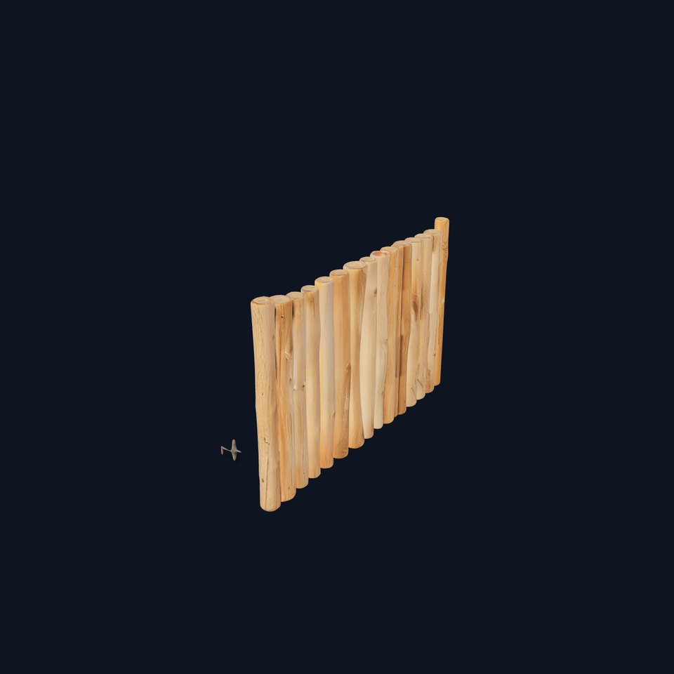 Natural Wood Log Barrier model pack viewer poster