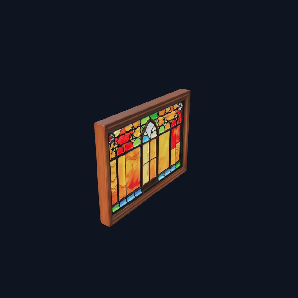 Vibrant Stained Glass Window model pack viewer poster
