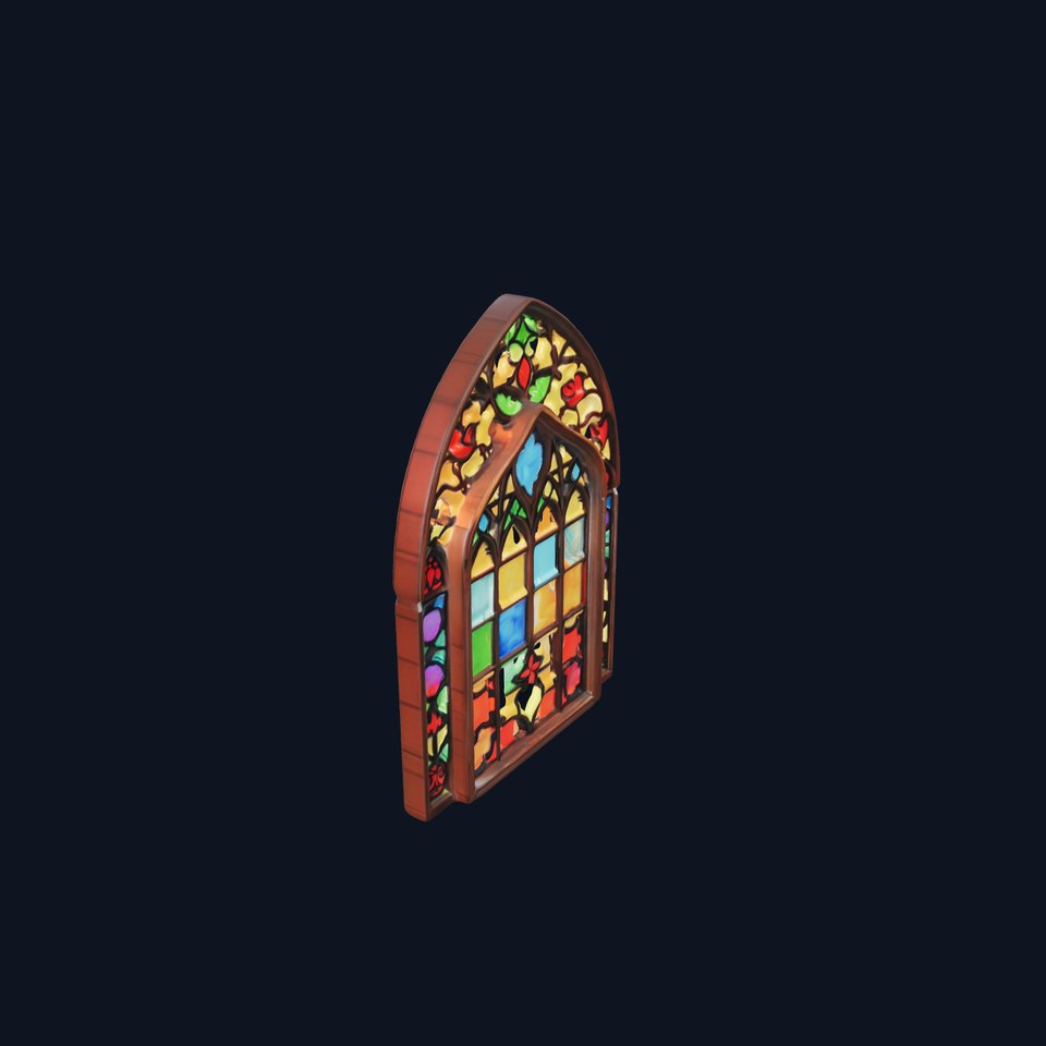 Vibrant Stained Glass Window model pack viewer poster