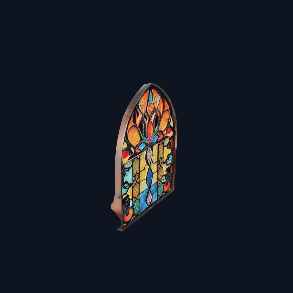 Vibrant Stained Glass Window model pack viewer poster
