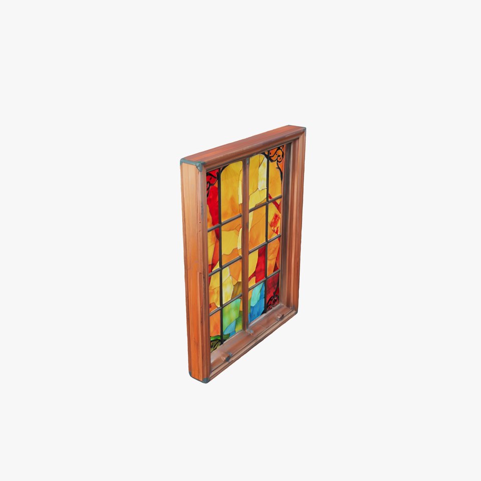 Vibrant Stained Glass Window model pack viewer poster