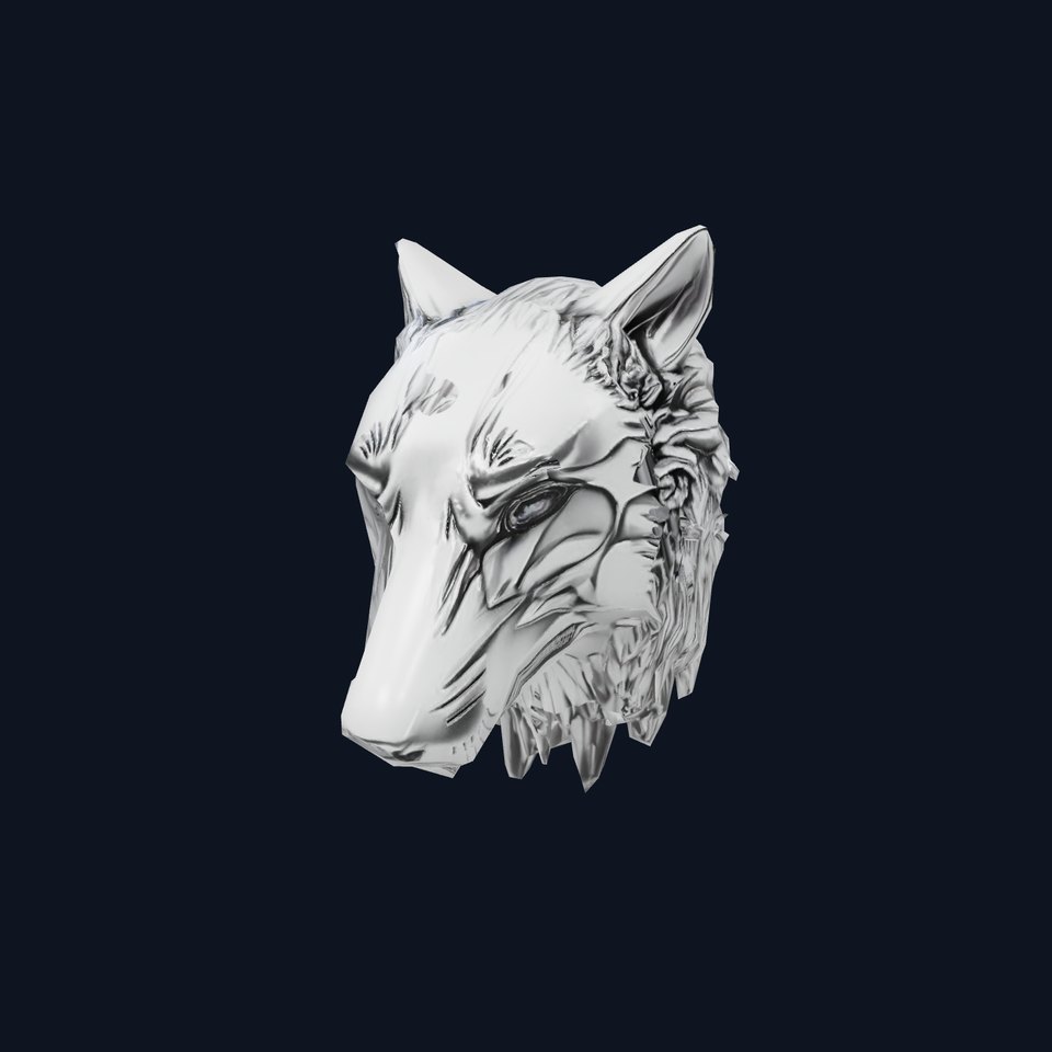 Silver Wolf Head model pack viewer poster