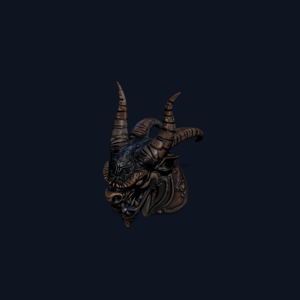 Devilish Ornate Head model pack viewer poster