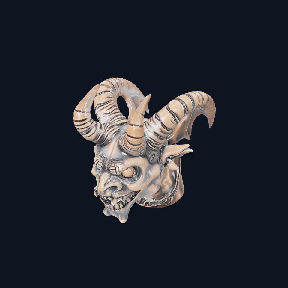 Antique Demon Bust model pack viewer poster