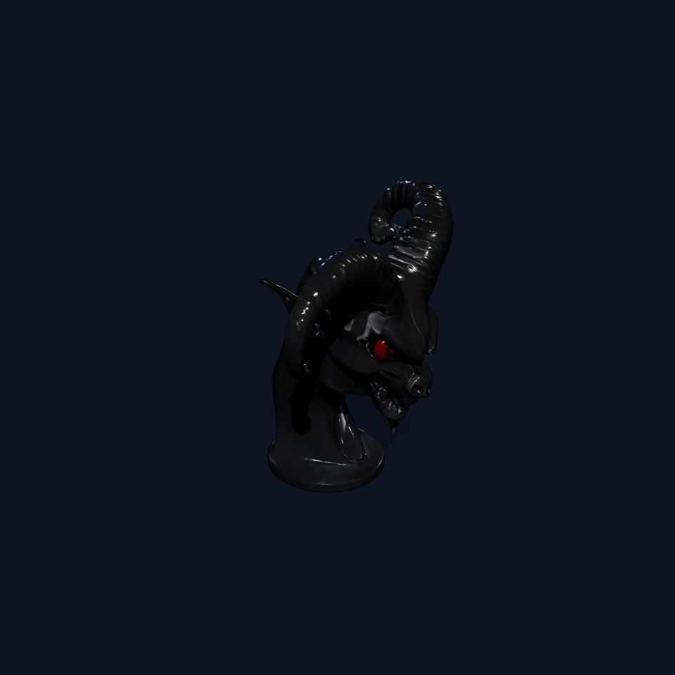 Sinister Demon Bust model pack viewer poster