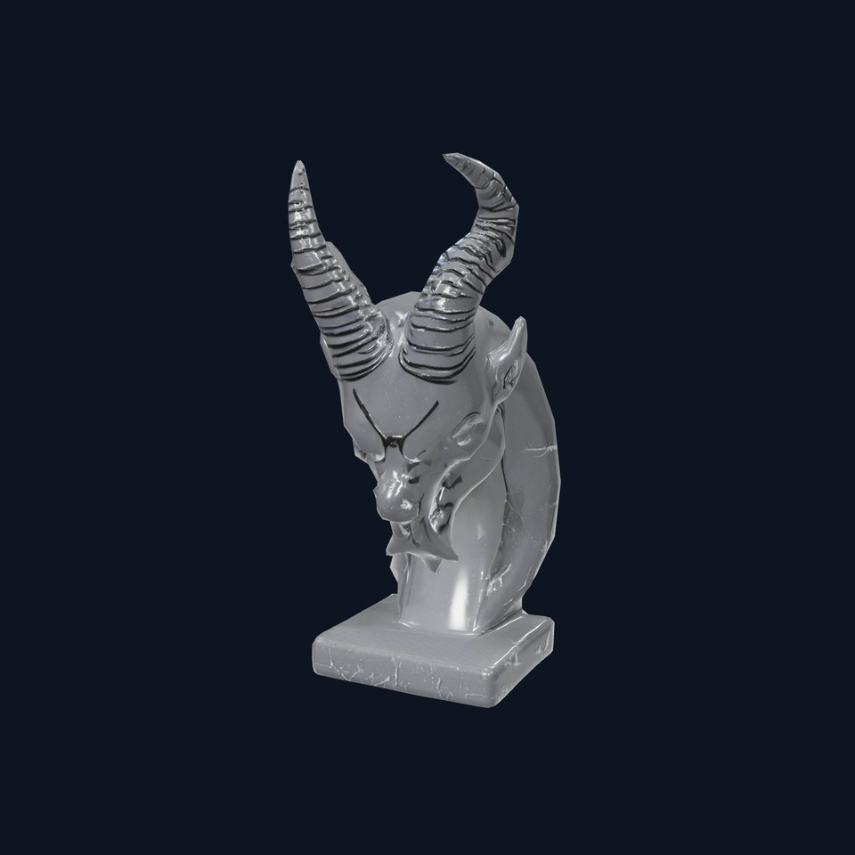 Elegant Black Marble Demon model pack viewer poster