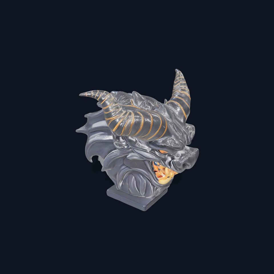 Obsidian Demon Head model pack viewer poster