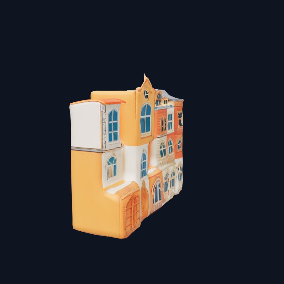 Vintage Townhouse Facade model pack viewer poster