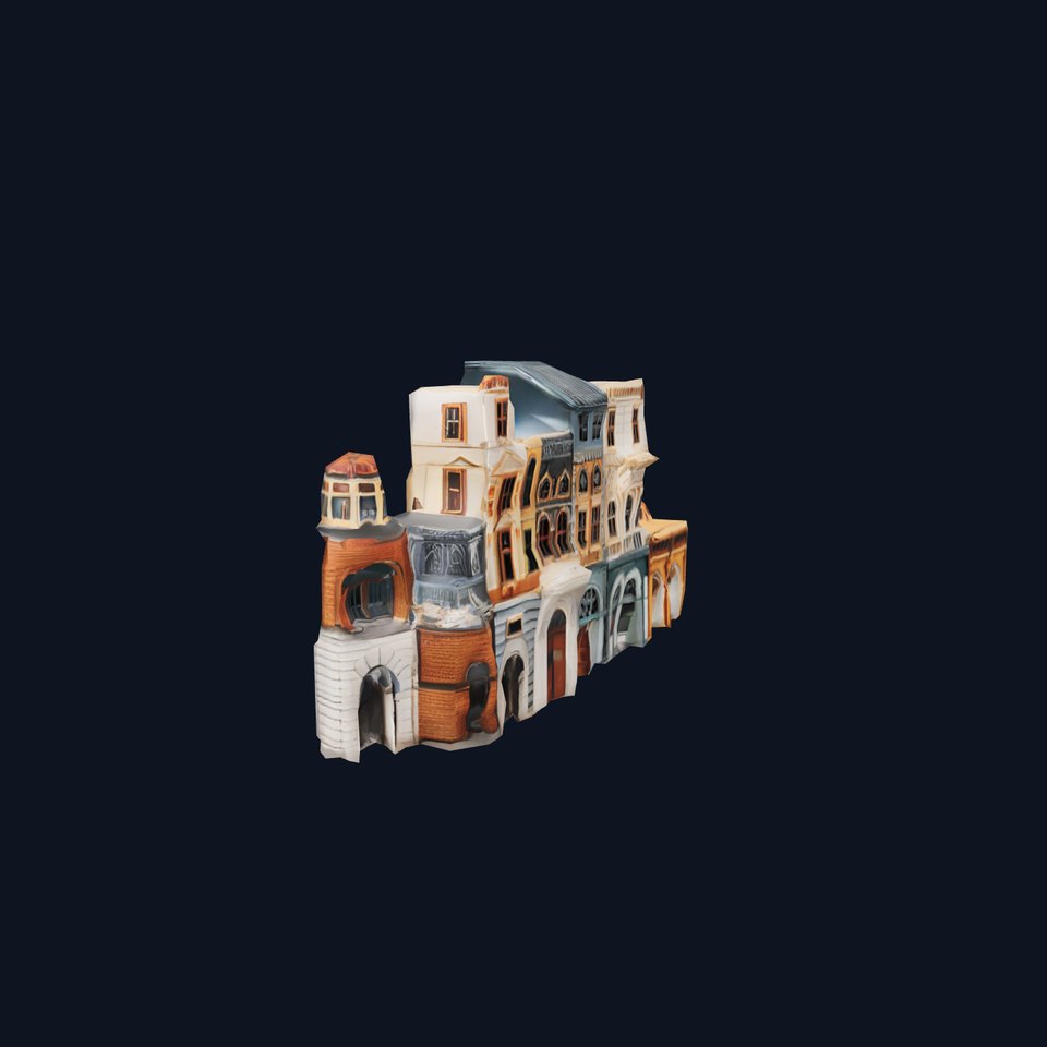 Vintage City Facade model pack viewer poster