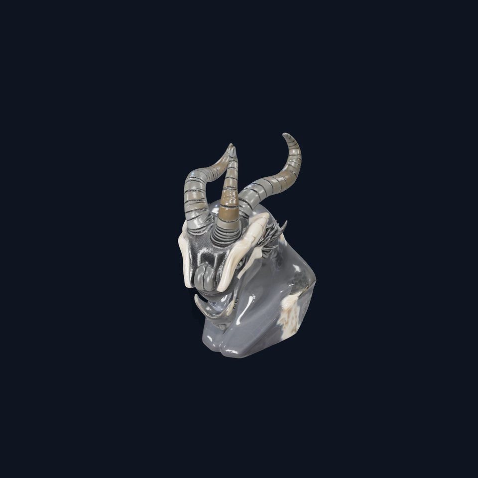 Obsidian Dragon Bust model pack viewer poster