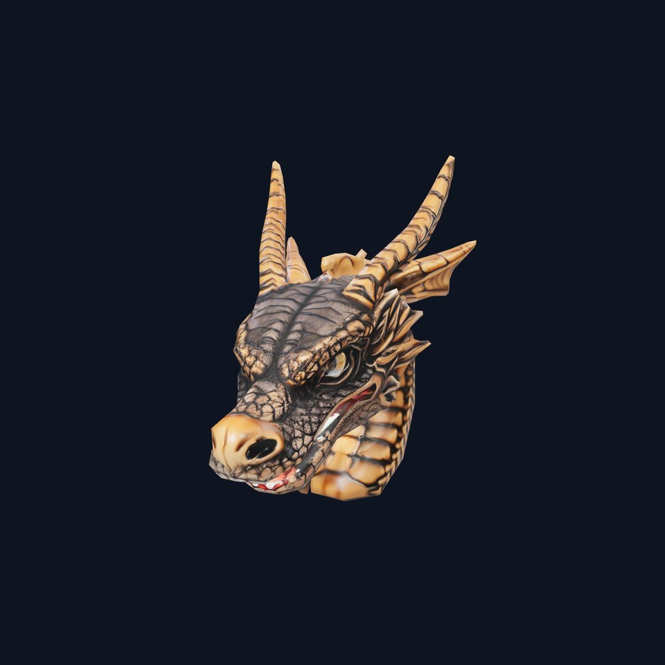 Golden Dragon Head model pack viewer poster