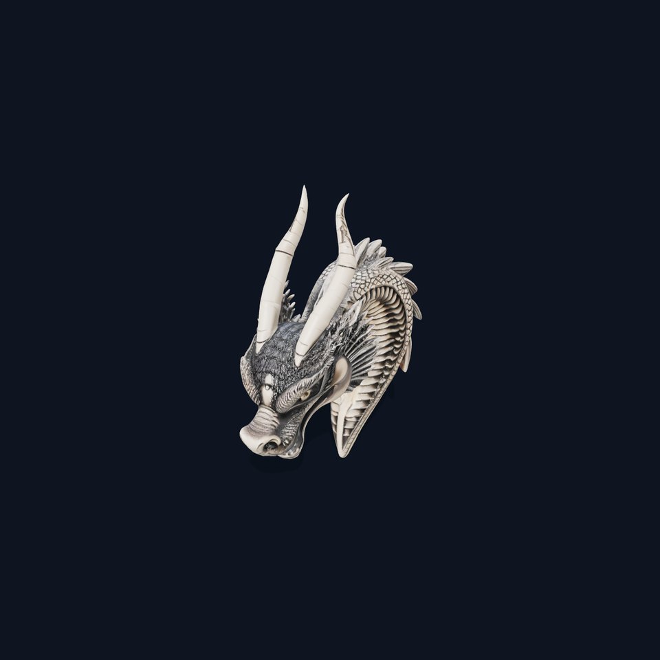 Silver Dragon Head model pack viewer poster
