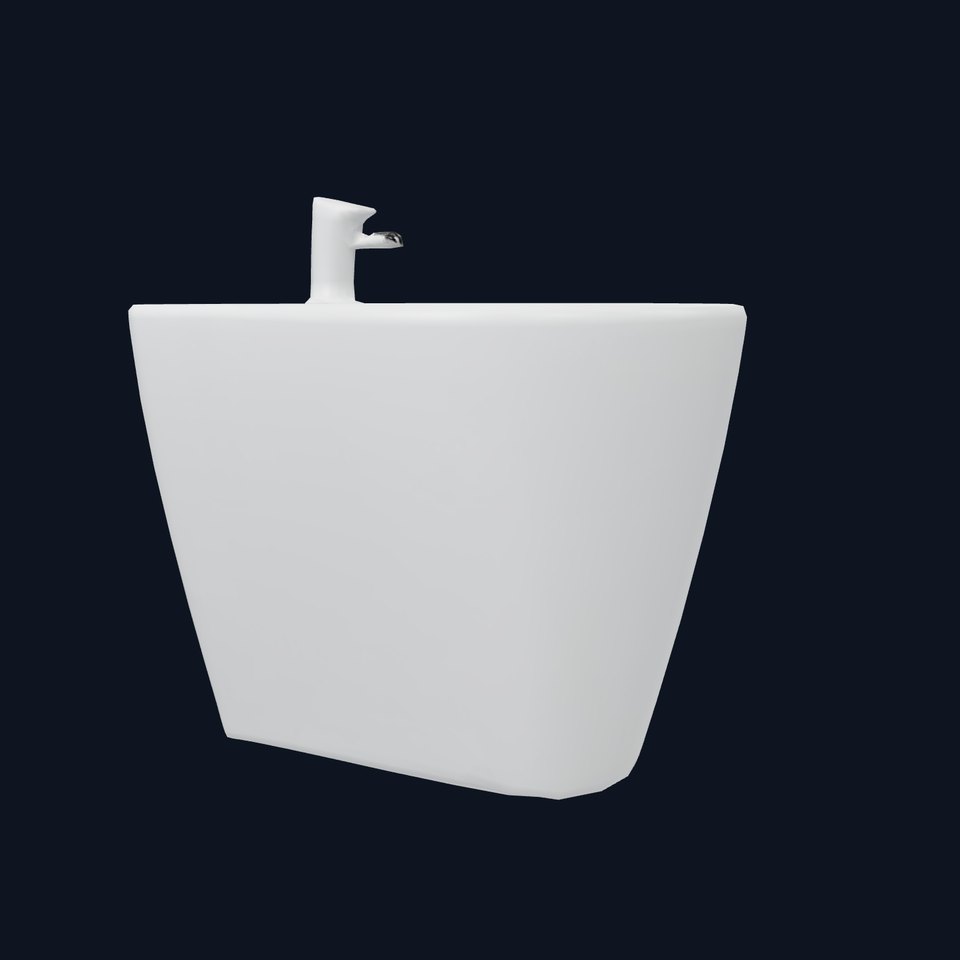 Elegant White Pedestal Sink model pack viewer poster